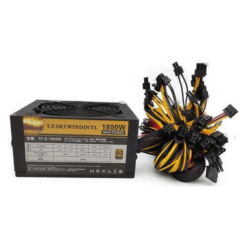 Power supply for PC 1800W Mining Power Supply For Ethereum Coin Power Switch PC Mining Machine 1800W ITX ATX PSU Bitcoin Miner