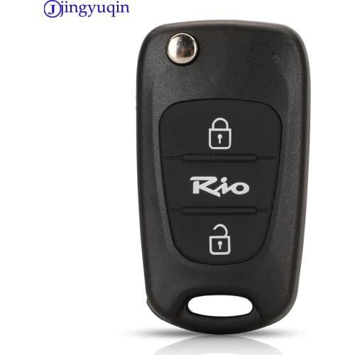 Jingyuqin 3 Buttons Folding Smart Remote Car Key Shell Case For Kia Rio 3 Picanto Ceed Cerato Sportage K2 K3 K5 Soul