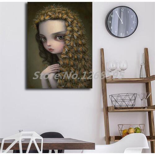 Mark Ryden Queen Bee Canvas Painting Print Living Room Home Decor Modern Wall Art Oil Painting Poster Salon Pictures Framework