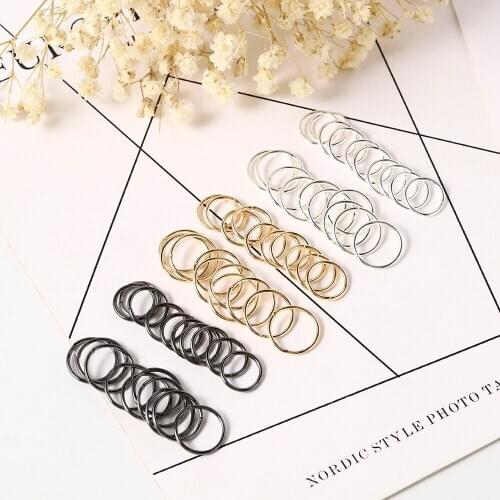 60Pcs Gold Sliver Color Stainless Steel Nostril Nose Hoop Stud Ring Clip on Body Fake Piercing Jewelry Accessory Septum Ring