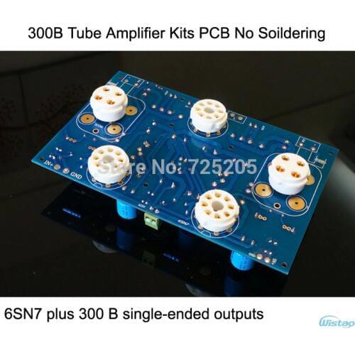 300B Tube Amplifier Kits PCB No Including Tubes No Soldering 6SN7 Preamp 5U4G Rectifier HIFI Audio DIY
