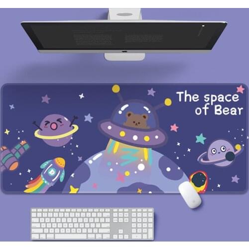 Thicken Lock Edge Mouse Pad Office Home Computer Student Desk Mat Game Keyboard Laptop Pad Anti-slip Natural Rubber Mousepad