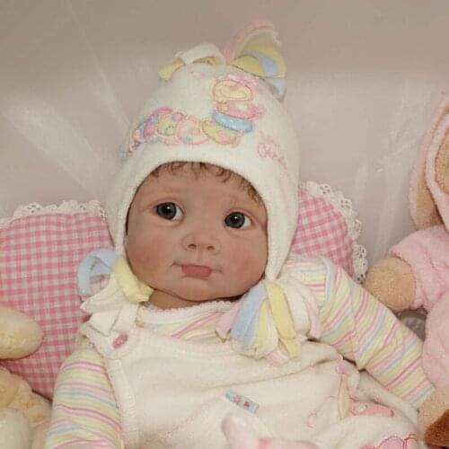 22inch Reborn Doll Kit Realistic BIBY Soft Touch Silicone Fresh Color Baby Doll Kit Diy Unpainted Reborn Baby DIY Toy for Kids