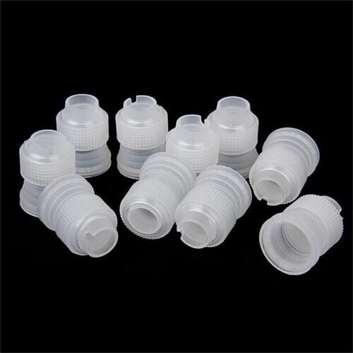 Fashion 10Pcs Icing Piping Nozzles Tips Cake Decorating Converter Coupler Pastry Tool Home Tips