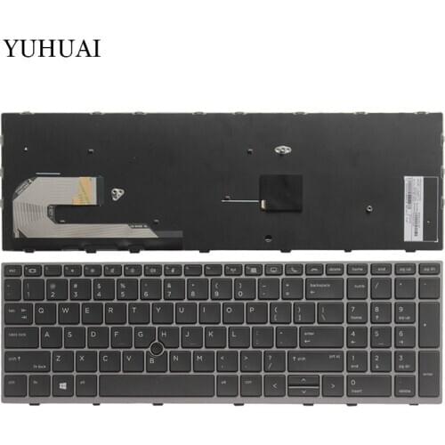 New US Laptop keyboard For HP EliteBook 850 G5 silver frame with backlit/without backlit Pointing stick keyboard
