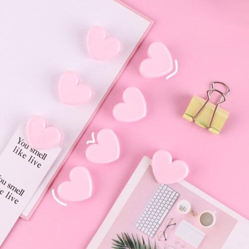 2021 New freeshipping 10 pcs set kawaii pink clip heart love cute clip Decoration photo student stationery clip paper folder
