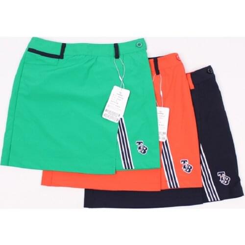 Golf clothing, hakama, ladies' simple pleated, summer style, breathable and quick-drying, elastic three-color