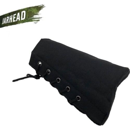 Hunting Shotgun Buttstock Cheek Rest Rifle Stock Tactical Ammo Shell Magazine Molle Pouch Adjustable Holder Bag