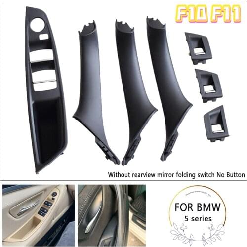 7Pcs Car Driver Seat Front Left Armrest Interior Door Handle Pull 1 Hole For-BMW F10 10-17 LHD Auto Interior