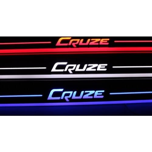 Welcome Pedal Lights For Chevrolet Cruze 2015 2016 2017 2018 Pedal car Door Sill Pathway lamps led thresholds scuff plates auto
