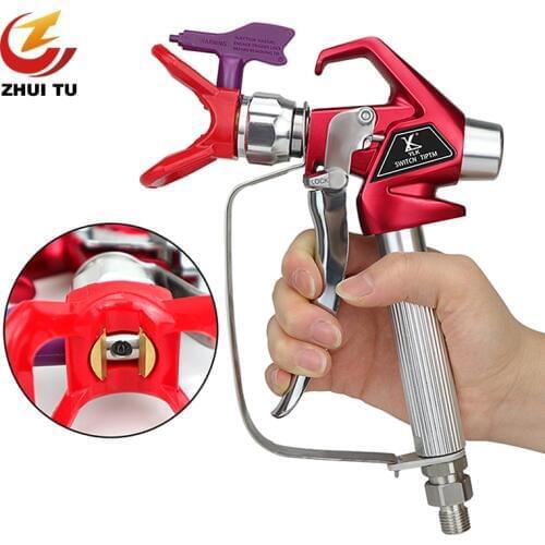 Professional 3600PSI High Pressure Airless Paint Spray Gun With 217 Spray Tip Nozzle + New Slotting Technology