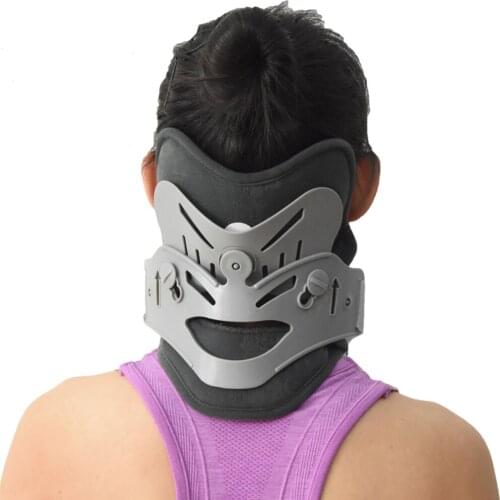 Neck Cervical Traction Collar Device Brace Support Hard Plastic for Headache Neck Pain Hight Adjustable one size fit most