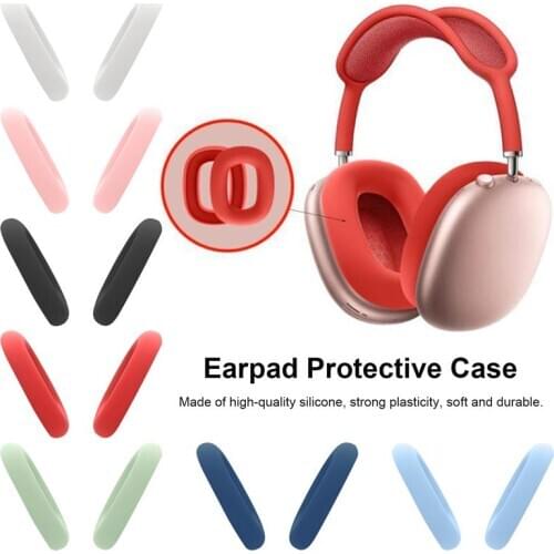 1 Pair Replacement Silicone Ear Pads Cushion Cover For AirPods Max Headphone Headsets EarPads Earmuff Protective Case Sleeve