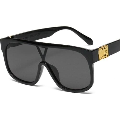 Shield Big Frame Oversized Sunglasses Women Black Square Large Men Sun Glasses Trendy Gradient Shades UV400 Oculos Gafas De Sol