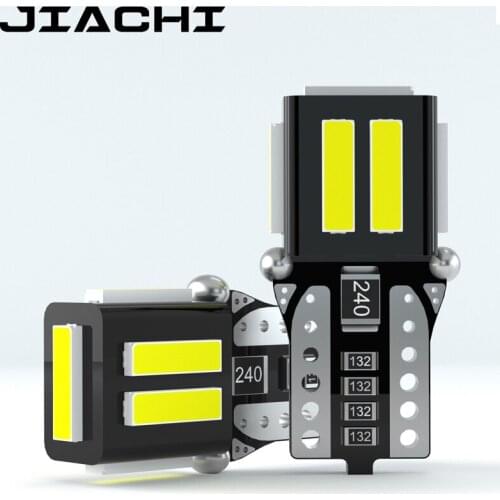 JIACHI 2 PCS W5W T10 LED Bulbs CANBUS Trunk Lamps 7020Chips 7SMD 194 501 License Plate Lights Car Interior Dome Lights White 12V