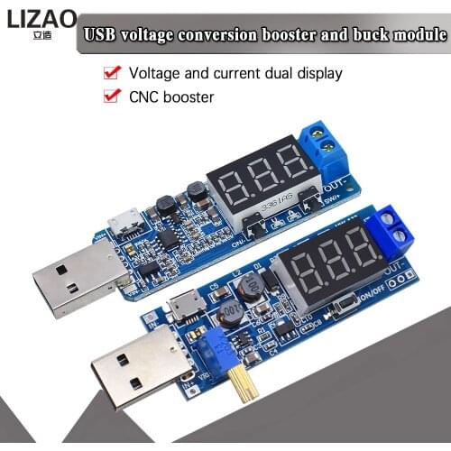 WAVGAT DC-DC 5V to 3.5V / 12V USB Step UP / Down Power Supply Module Adjustable Boost Buck Converter Out DC 1.2V-24V