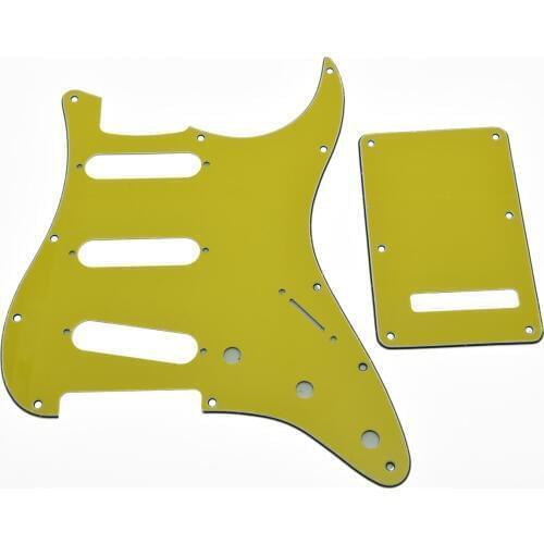 Screws Fits For Strat KAISH Yellow ST Style SSS Guitar Pickguard,Trem Cover