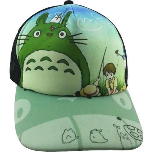 High Quality My Neighbor Totoro Cartoon Anime Casual Outdoor Peaked Snapback Mesh Hat for Gift