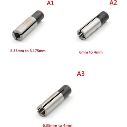 1x Engraving Bit CNC Router Tool Adapter 1/8" Steel Engraving Bit 6mm to 3.175mm CNC Router Tool Adapter For Collet