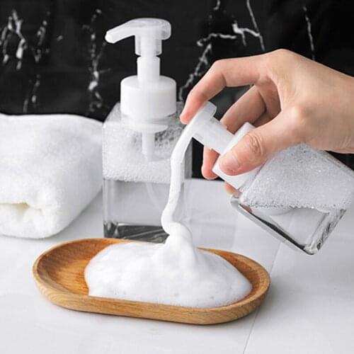 4pcs Foaming Hand Soap Pump Bottle 450ml Clear Refillable Container for Lotion