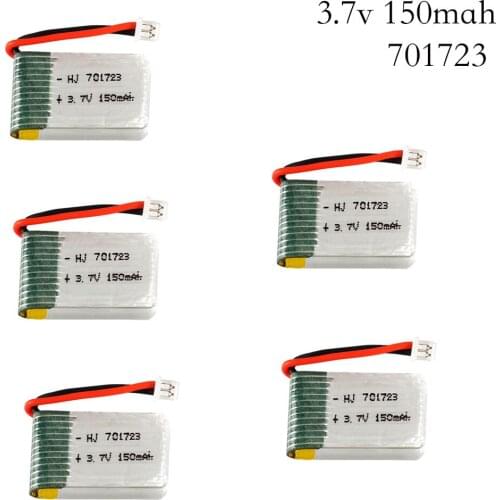 5pcs 3.7v 150mah 30C For H20 U839 S8 M67 Battery RC Quadcopter Spare parts 3.7v LIPO Battery for H20 Battery for toy Helicopter