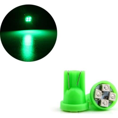 50Pcs Green Wedge T10 W5W 1210 4SMD LED Car Bulbs 168 194 Clearance Lamps Interior Reading Dome Door License Plate Lights 12V