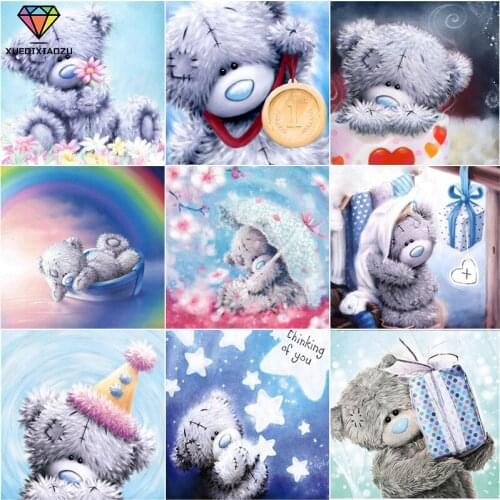 XUEQIXIAOZU Full Round Forest Little bear Diamond drawing Diamond embroidery 5D DIY Mosaic painting Home decoration gifts
