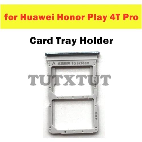For Huawei Honor Play 4T Pro Card Tray Holder SIM Card SD Card Slot Holder Adapter Repair Spare Parts