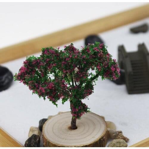 Zen Garden for Desk with Bamboo Tray Sand Rake Rocks and Bridge Tree Kit