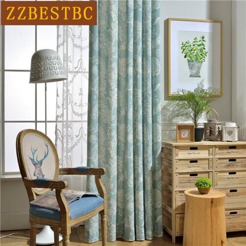 Europe modern minimalist high-quality curtains for bedroom polyester-cotton printing elegant curtains for living room kitchen