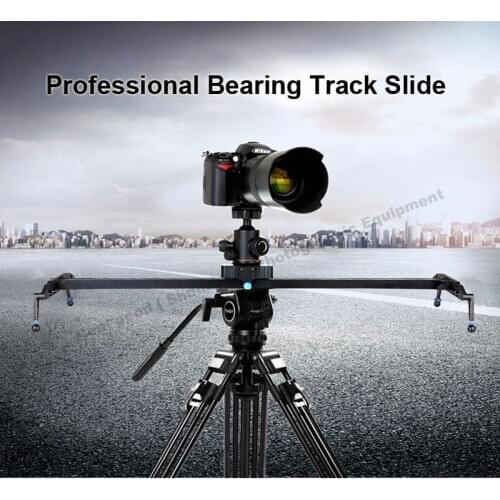 Smooth 60cm/24" Ball Bearing DSLR Camera Slider Dolly Track Video Stabilizer for Canon Nikon Sony DSLR Camcorder Up to 17.7lbs