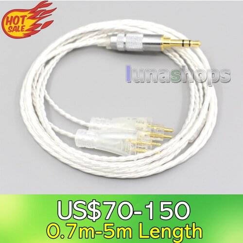 LN006641 XLR 4.4mm 2.5mm Hi-Res Silver Plated 7N OCC Earphone Cable For FOSTEX TH900 MKII MK2 TH-909 TR-X00 TH-600