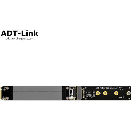 M.2 NVMe SSD Solid State Drive Extension Cable Riser card support M2 M key PCI-E 3.0 x4 4 pcie 4x Full Speed ADT 32G/bps R44SF