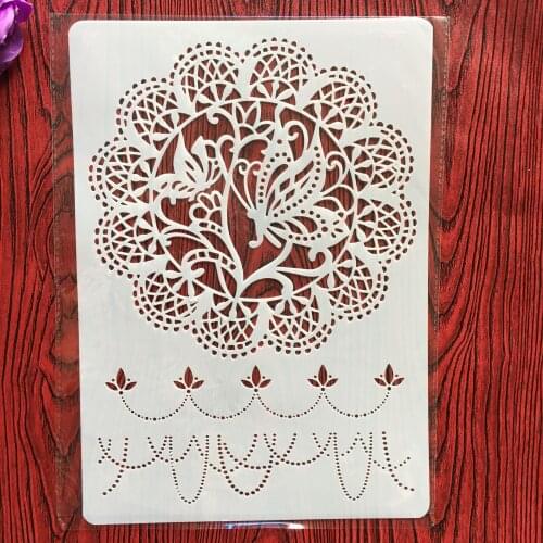 Mandala Datura flowers A4 29*21cm DIY Stencils Wall Painting Scrapbook Coloring Embossing Album Decorative Paper Card Template