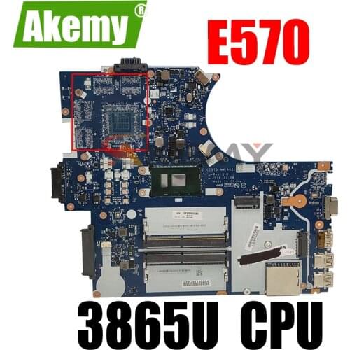 For Lenovo ThinkPad E570 E570C laptop motherboard 01LW067 CE570 NM-A831 Celeron 3865U DDR4 GMA HD full test