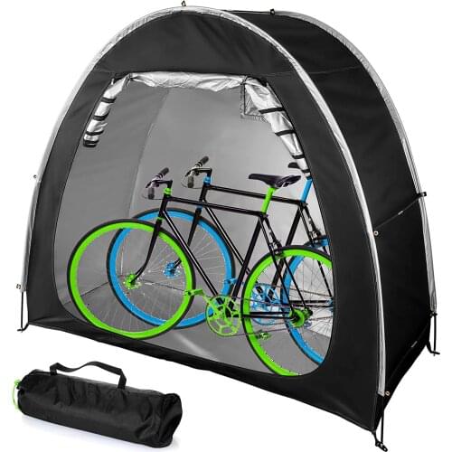 Upgrade Bike Tent Outdoor Bike Storage Shed, 210D Waterproof Coated Oxford Bike Storage Tent Thicken Strengthen Bicycle Cover Bi