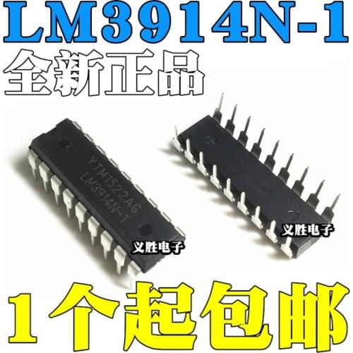 New and original LM3914 LM3914N-1 LED DIP18 PMIC - display driver 3914 - power supply voltage 3 v ~ 20 v DIP18 LED bar graph d