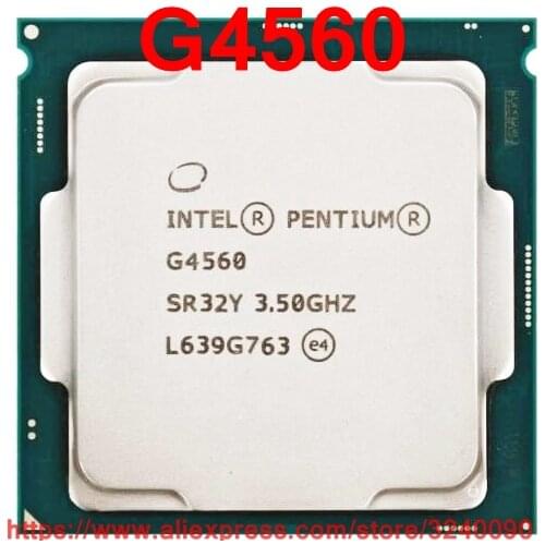 Original Intel CPU Pentium G4560 Processor 3.50GHz 3M Dual-Core Socket 1151 free shipping speedy ship out