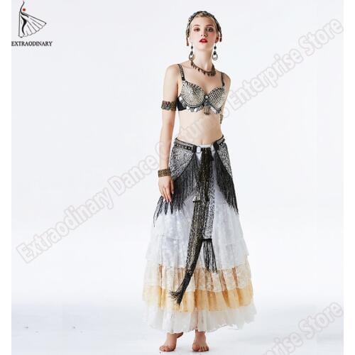 Tribal Bellydance Bra Pants Belts Costume Accessories Hip Scarf Rings Vintage Coins Tops Gypsy Women Dance Belly Pants Layers