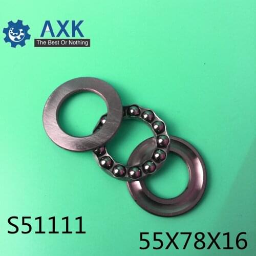 S51111 Bearing 55*78*16 mm ( 1PC ) ABEC-1 Stainless Steel Thrust S 51111 Ball Bearing
