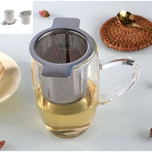 Metal Cup Strainer Stainless Steel Loose Leaf Filter with Mesh Tea Infuser
