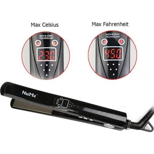 LCD Display Titanium Plates Flat Iron Straightening Irons Styling Tools Professional Hair Straightener