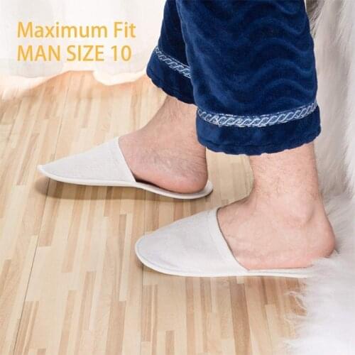 12 Pairs of Spa Flip-flops Disposable Slippers Suitable for Hotel Guests Closed Toe Super Comfortable Men or Women