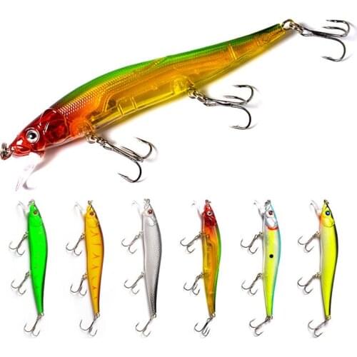 Minnow 1pcs 120mm/13.2g Fishing Lures Good Quality Minnow Lure 6 Colors Artificial Make Plastic Crankbait Wobblers Fishing Bait