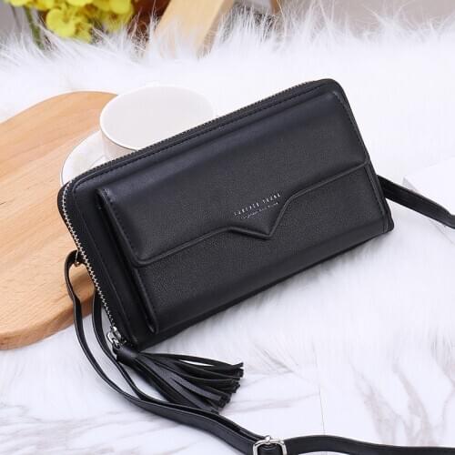 High quality new 2020 ladies wallet European and American simple zipper long multi-card slot large capacity portable coin purse