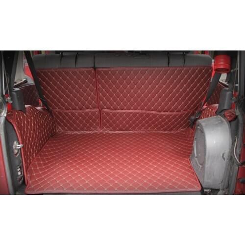 High quality! Special car trunk mats for Jeep Wrangler JK 2017-2007 4 door durable cargo liner boot carpets for Wrangler 2011