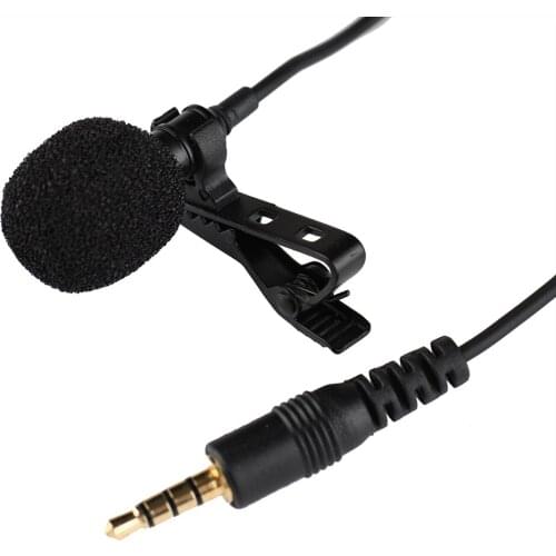 3.5 mm Microphone Clip Tie Collar for Mobile Phone Speaking In Lecture Clip Vocal Audio Lapel Microphones 1.5m Bracket