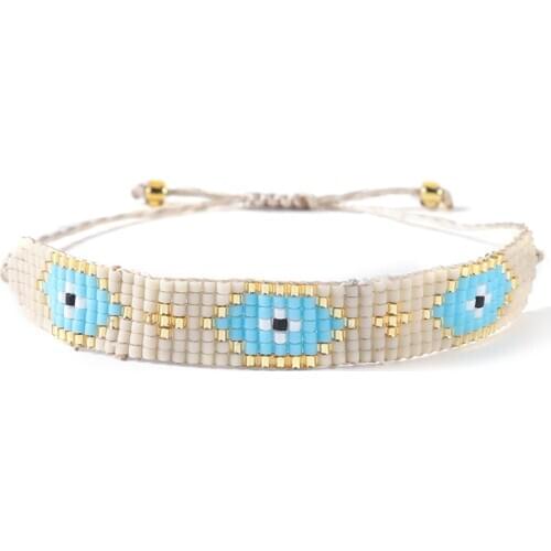 BLUESTAR Fashion MIYUKI Bracelet For Women Turkish Evil Eye Bracelets Jewelry Pulseras Women Delica Bead Gift