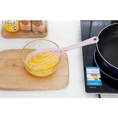 1PC 3 In 1 Egg Beater For Food Holding Mixing Straining Clamping Egg Whisk Cake Slicer Tong Egg Beater Random Color OK 0894