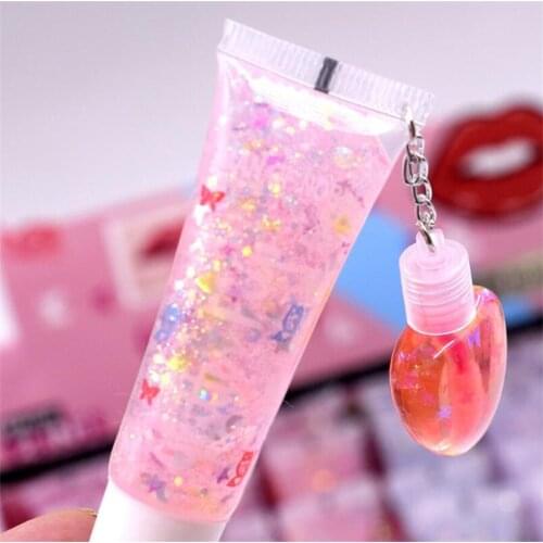 1pcs Random Color Mirror Roll-on Water Lip Gloss Lip Glaze Transparent Glass Lip Oil Liquid Lipstick Lipgloss Moisturizing